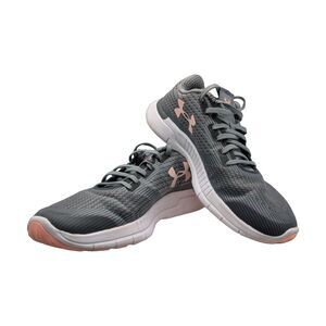 Under Armour Charged Lightning Gray Pink Sneakers Size Women's 8